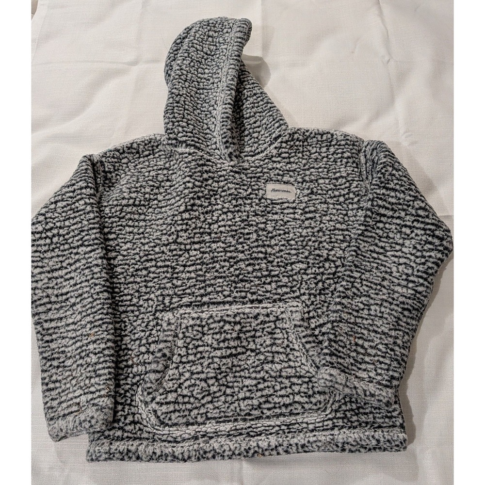 Abercrombie & Fitch Kids Girls 13/14 Gray Sherpa Hoodie Long Sleeve Pullover